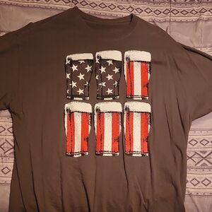 Men's Graphic Beer Glass T-Shirt in Gray